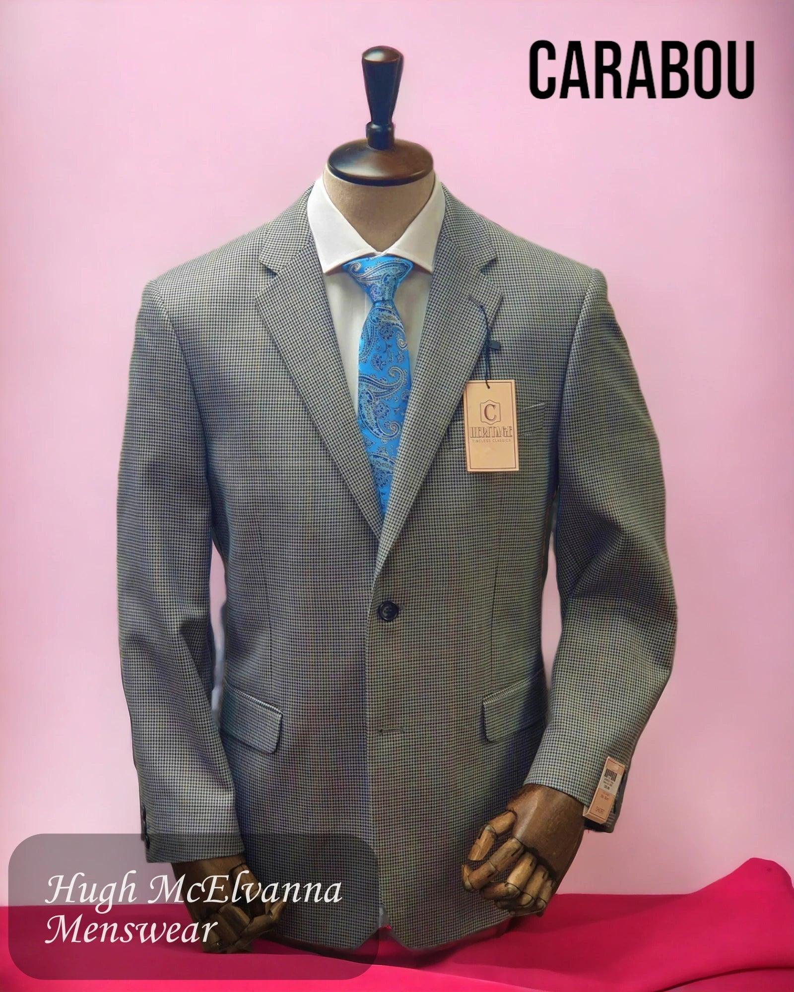 Men's Suits with Custom MonogramsMens Grey Check Blazer by Carabou Style: Heritage