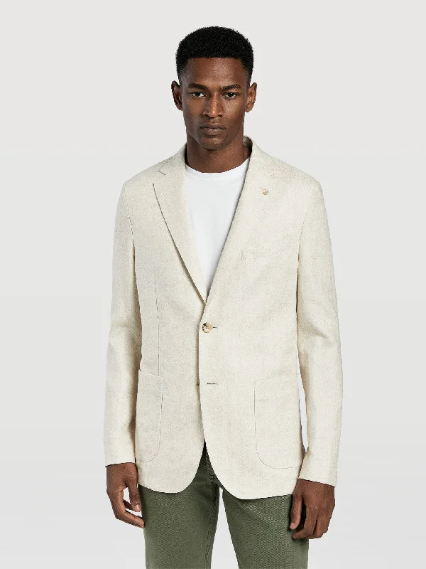 Cool Men's Modern SuitsHerringbone linen edition deconstructed blazer