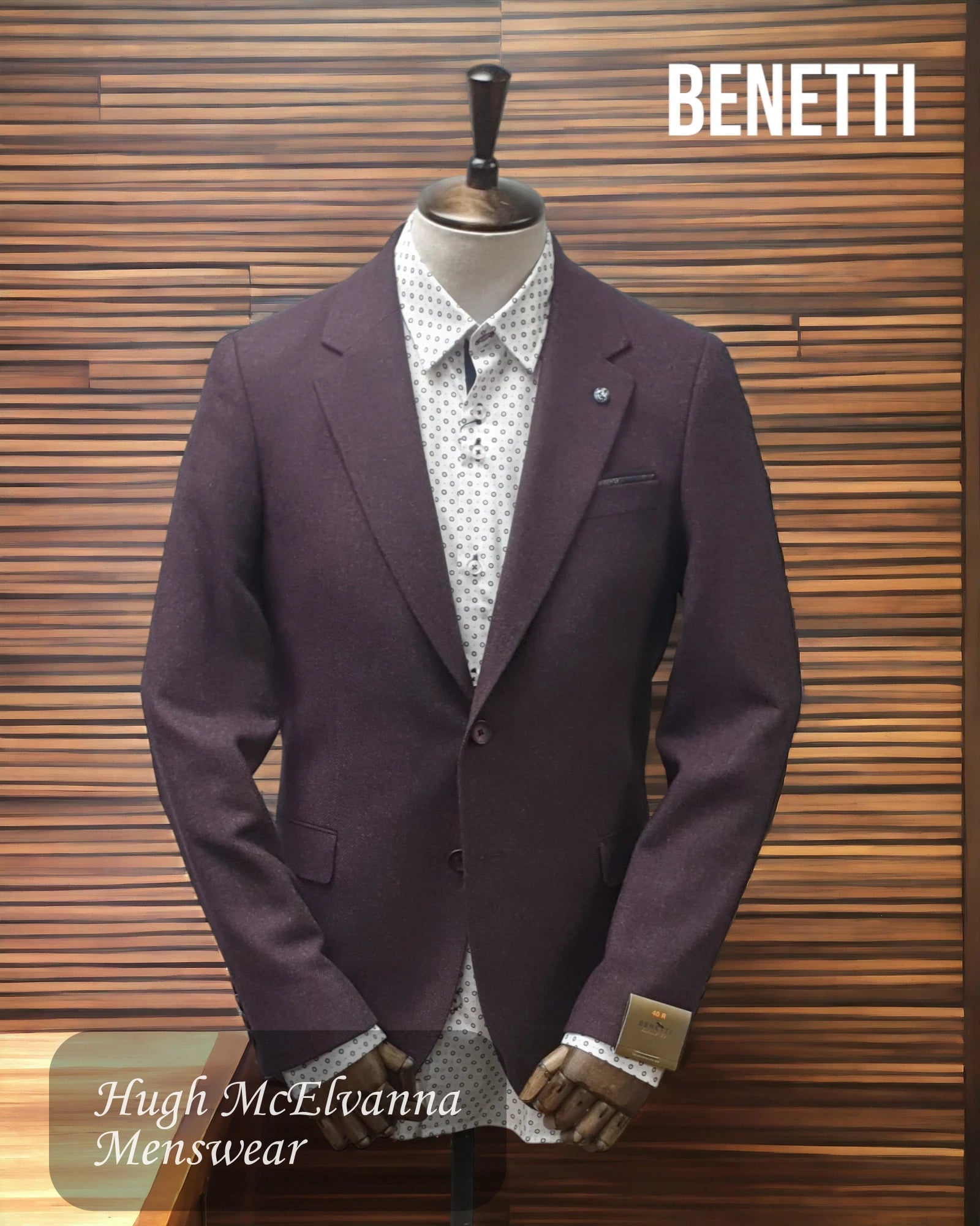 Men's Suits with Heavy-Duty ButtonsBlazer Jacket Men's FRANKIE Purple Suit blazer by Benetti