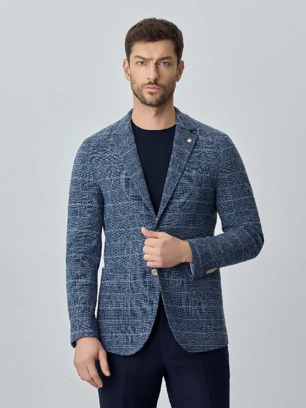 Men's Suits with Wool-Blend FabricsLuxeleisure Edition comfort plaids blazer