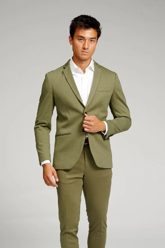 Men's Suits with Patterned FabricsThe Original Performance Blazer - Olive