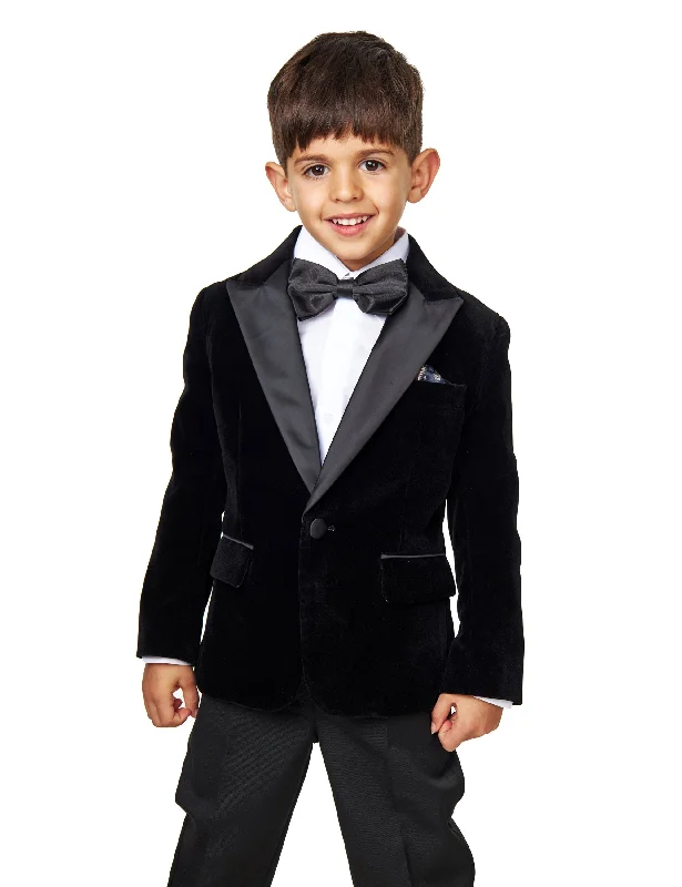 Men's Suits with Half-Canvas ConstructionsKIDS DINNER TIM BLACK BLAZER