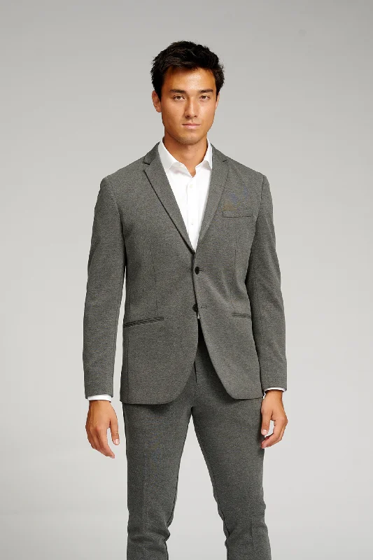 Men's Suits with Cotton-Blend FabricsThe Original Performance Blazer - Dark Grey Melange