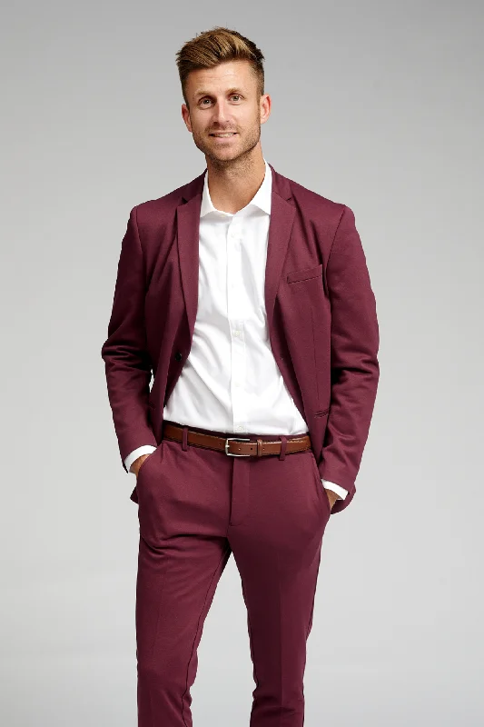 Men's Suits with Belt LoopsThe Original Performance Blazer - Burgundy