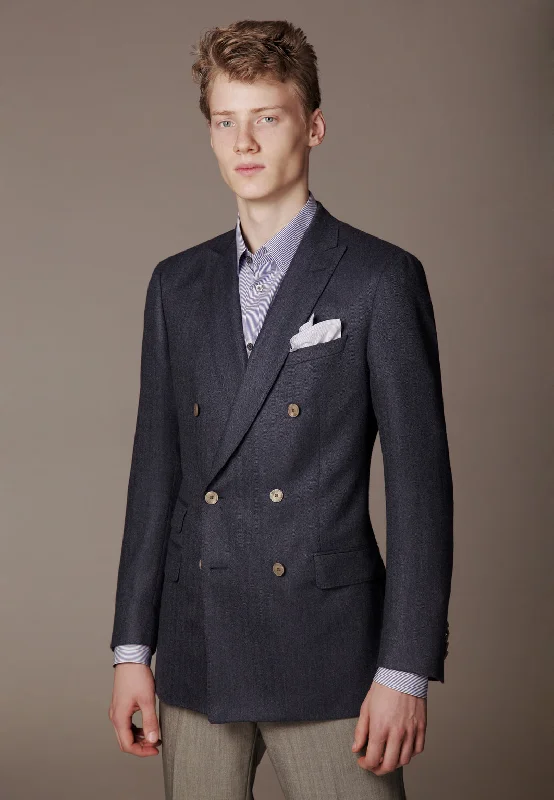 Men's Suits for Cold WeatherDouble-Breasted Blazer "SAVILE" / Cashmere by Loro Piana