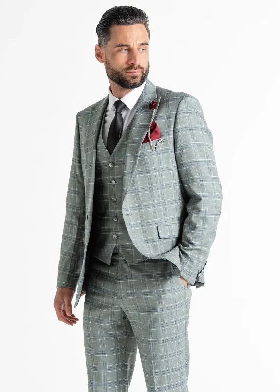 Men's Suits for LayeringKensington Olive Checked Jacket