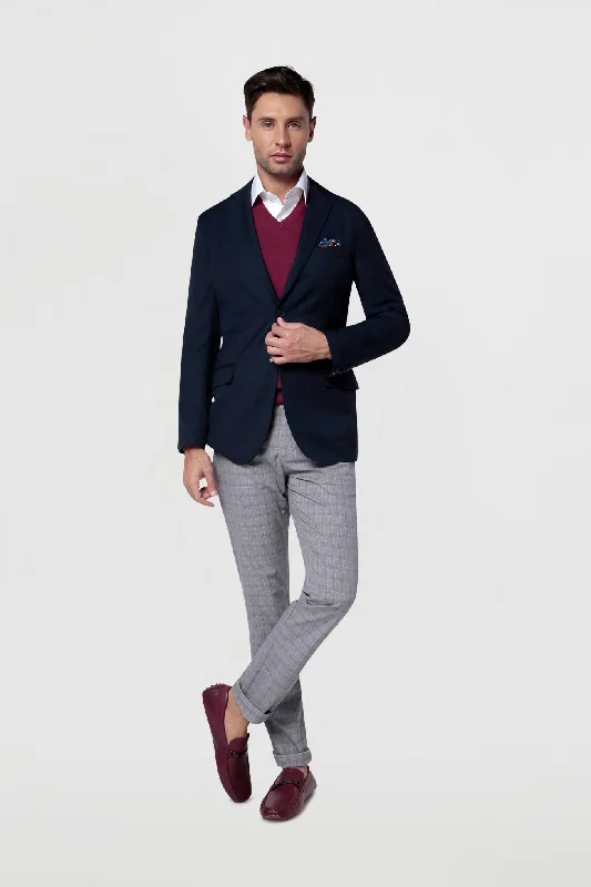 Men's Suits with Flat-Front TrousersMen's Classic Slim Fit Travel Blazer