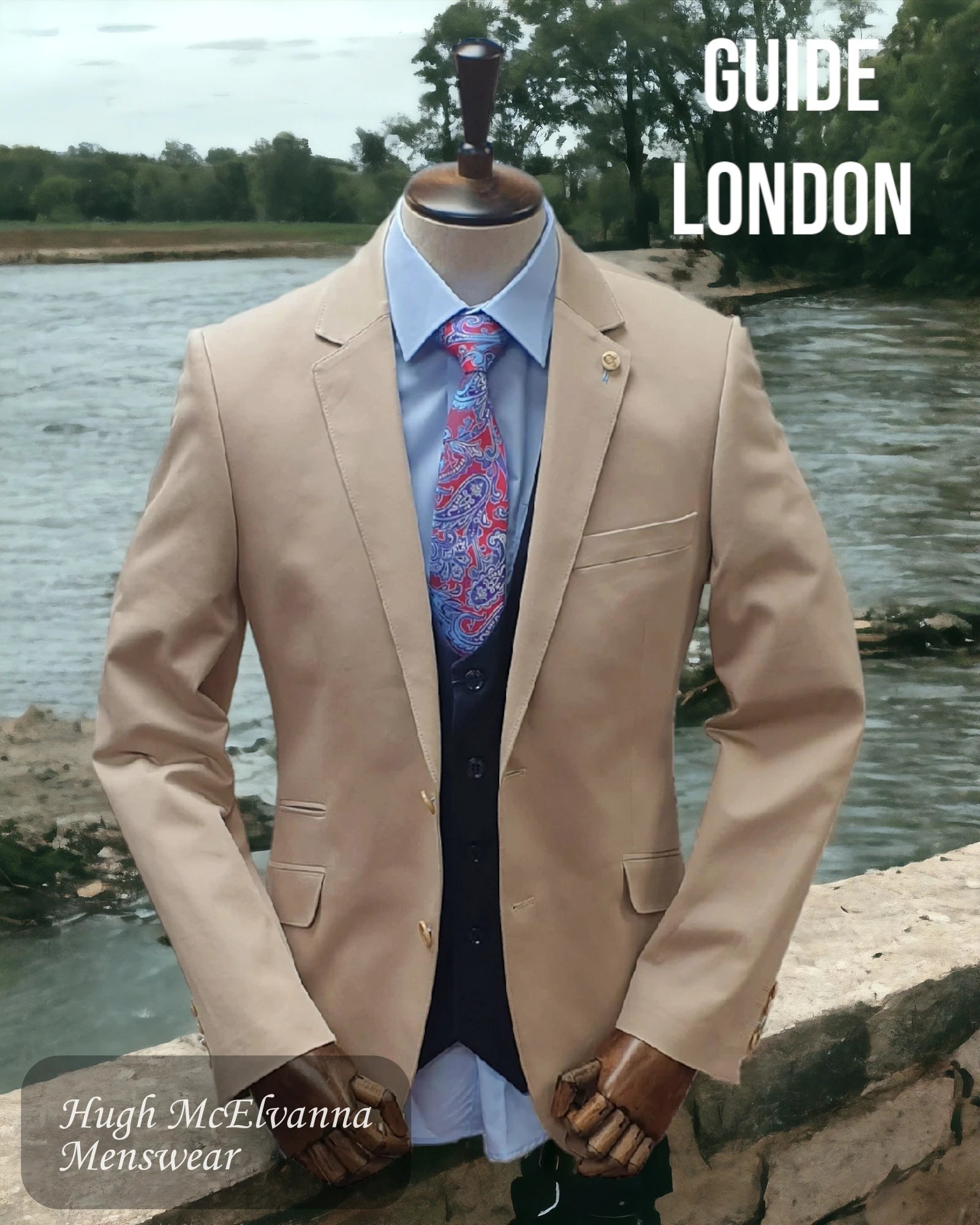 Functional Men's Travel SuitsMens Fashion Stone Blazer by Guide London Style: 3117