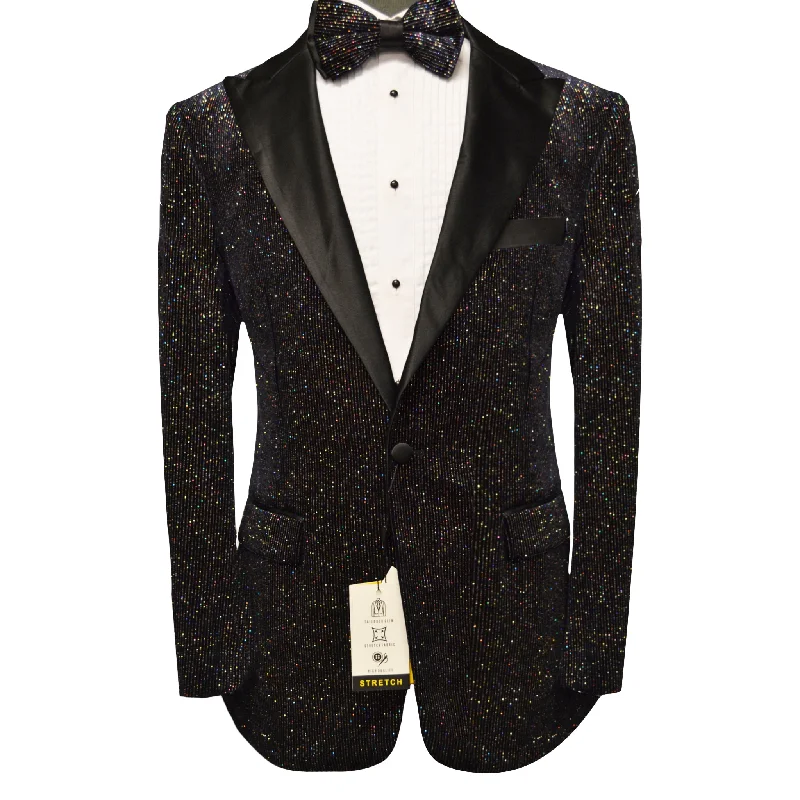 Trendy Men's Patterned SuitsSUSLO TUXEDO JACKET & BOWTIE SET/FB