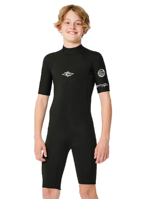 Rip Curl Boys Dawn Patrol Yulex 2mm E-Stitch Back Zip Spring Suit