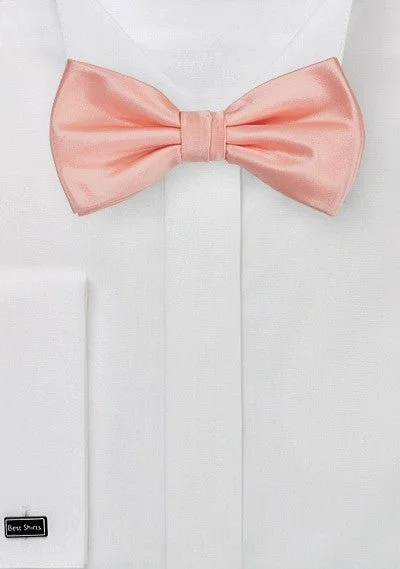 Tropical Peach Solid Bowtie