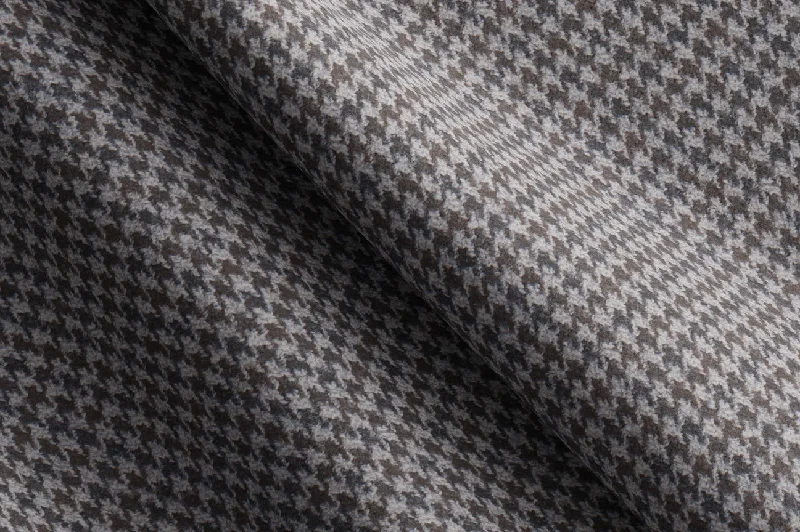 Made to Measure Grey & Brown Houndstooth Waistcoat