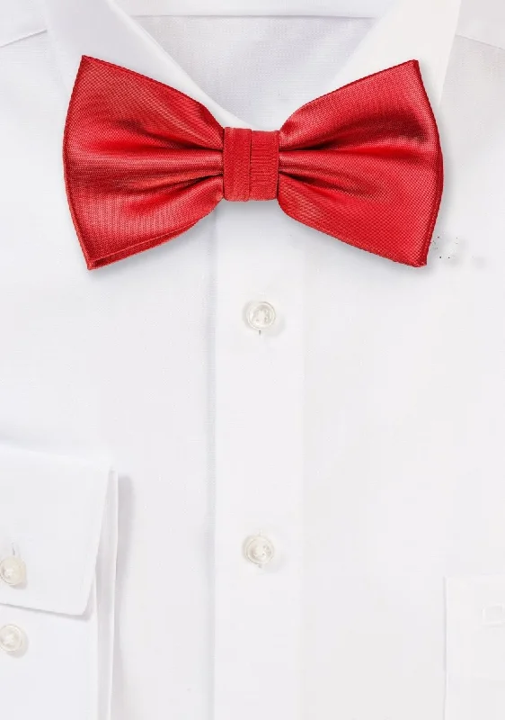 Bright Red Solid Bowtie