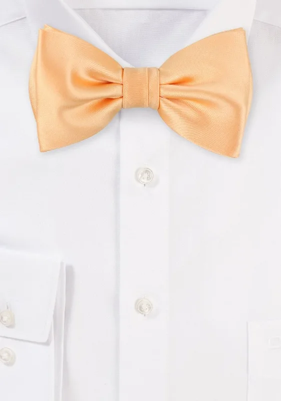 Peach Apricot Solid Bowtie