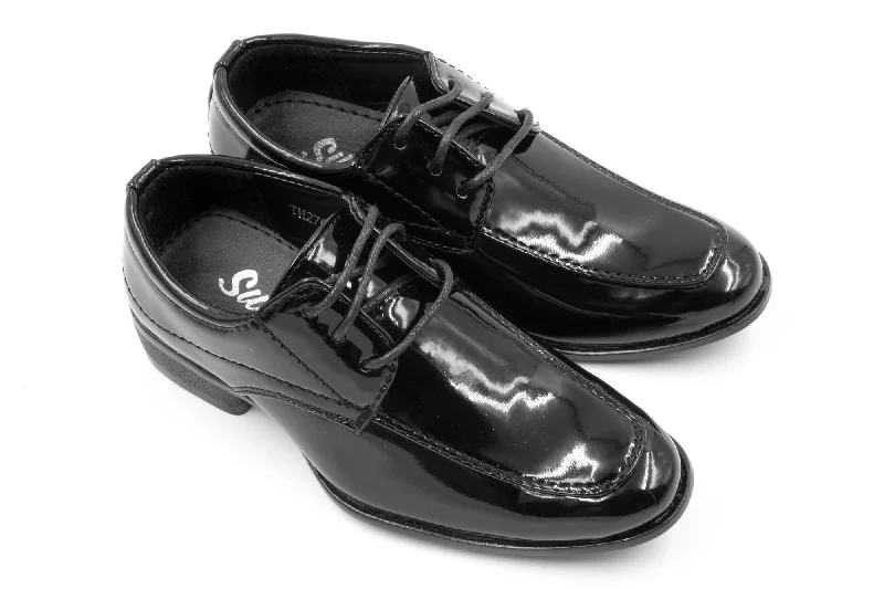 Sydney Derby Shoes - Patent Black