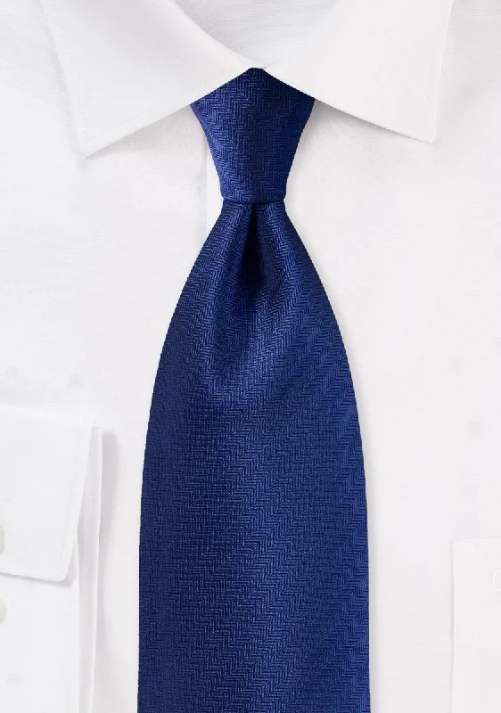 Navy Herringbone Necktie