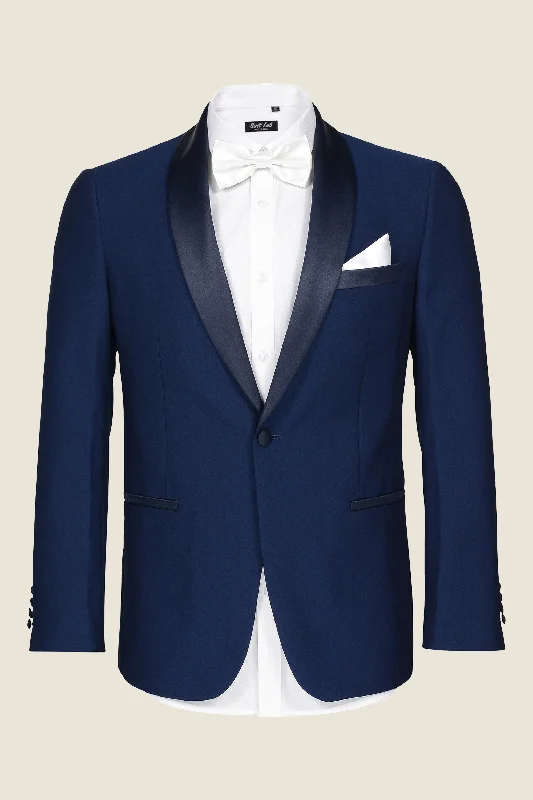 Men's Matte Navy Tuxedo Jacket