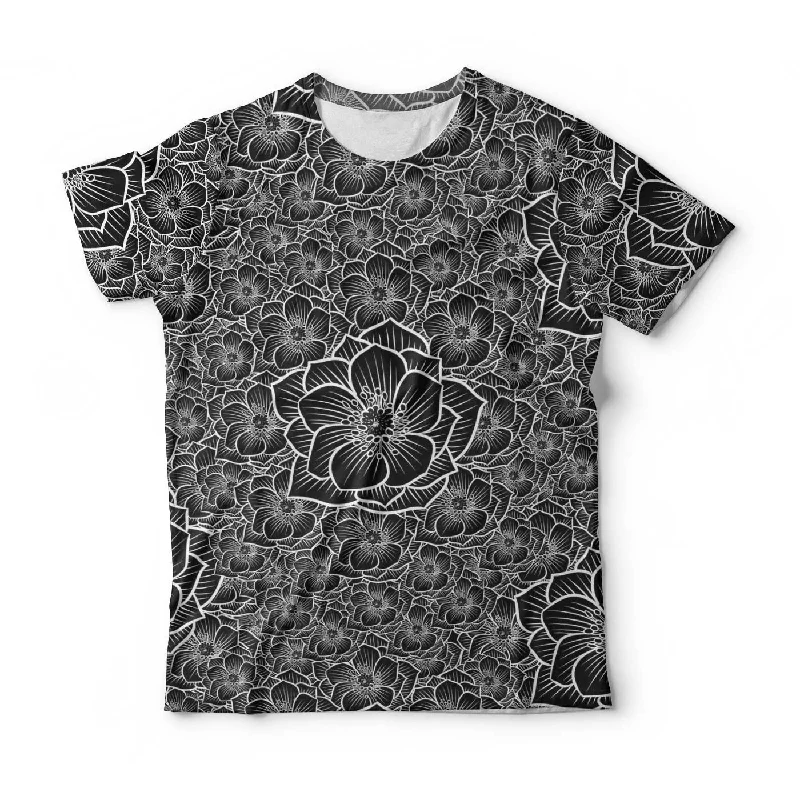 Men's Shirts with Moisture-Wicking FabricAchromic Flower T-Shirt