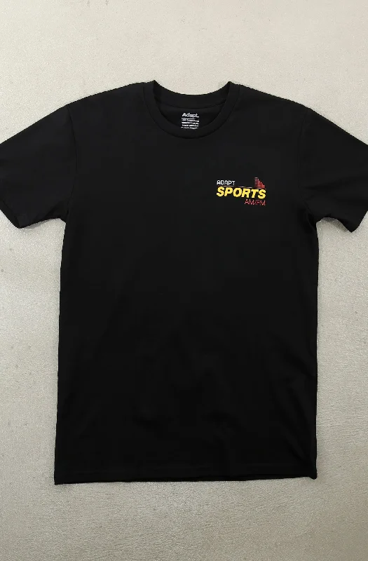 Men's Shirts with Asymmetrical HemlinesAdapt Sports (Men's Black A1 Tee)