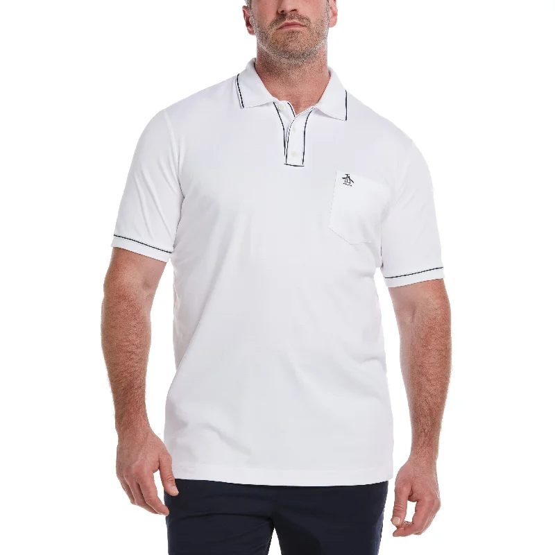 Men's Shirts with Surplice HemlinesBig & Tall Organic Cotton 3D  Earl™ Polo