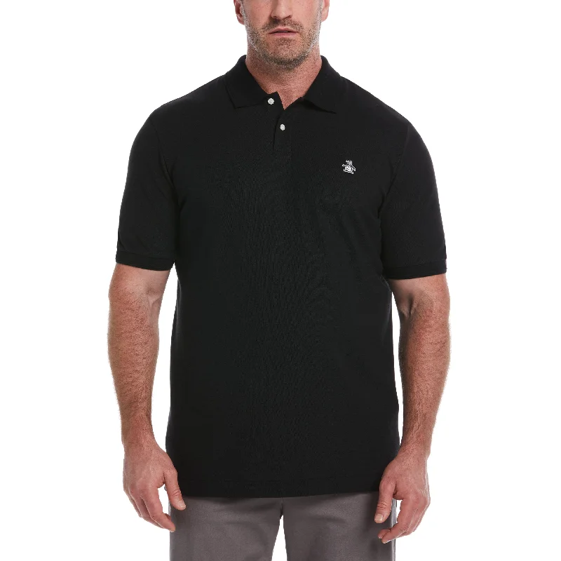 Men's Shirts with Embellished CollarsBig & Tall Organic Pique Daddy Polo