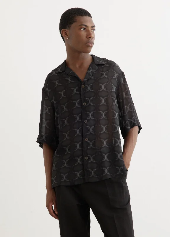 Men's French-Cuff Shirts for a Sophisticated EdgeCassi Printed Georgette Shirt