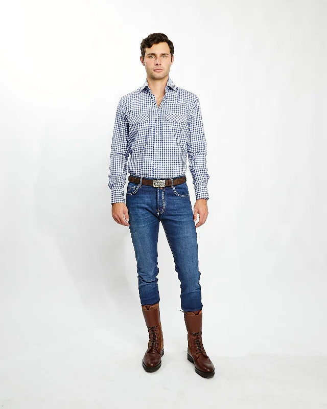 Men's Regular-Fit Shirts for a Classic FitKacey Shirt in Blue Buffalo Check