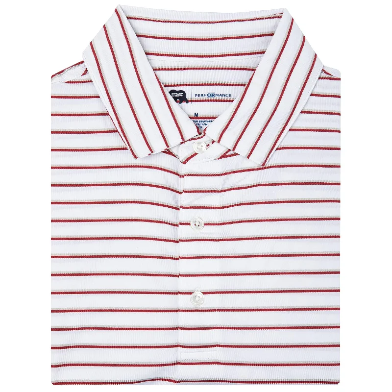 Men's Shirts with Embellished HemlinesFairway Stripe Performance Polo