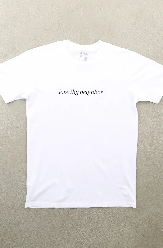 Men's Shirts with UV ProtectionLove Thy Neighbor (Men's White A1 Tee)