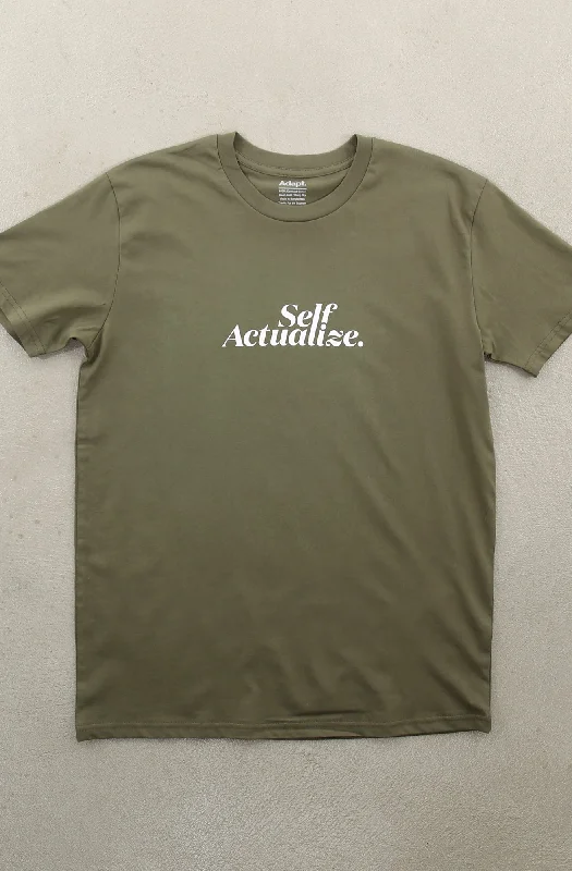 Men's Shirts with Mandarin CollarsSelf Actualize (Men's Army A1 Tee)