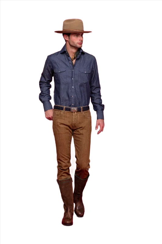 Men's Tailored Shirts for a Sharp AppearanceKacey Field Shirt in Denim