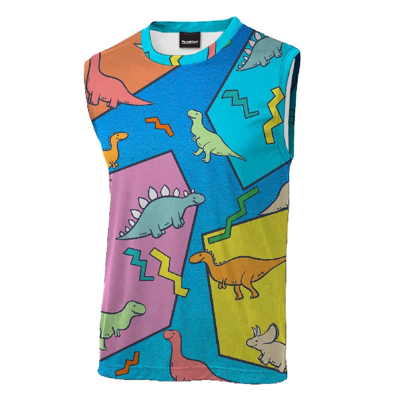 Men's Shirts with Antimicrobial TreatmentDino Sleeveless T-Shirt