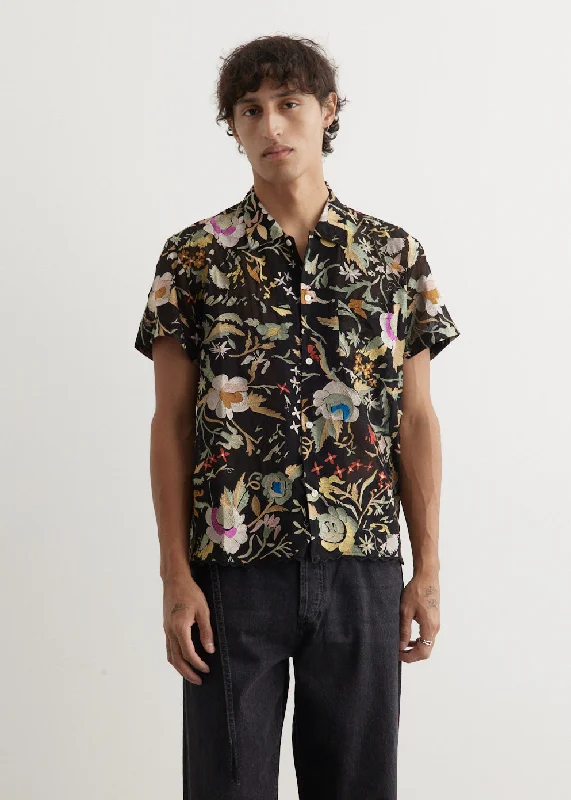 Men's Denim Shirts for a Rugged LookHeirloom Floral Short Sleeve Shirt