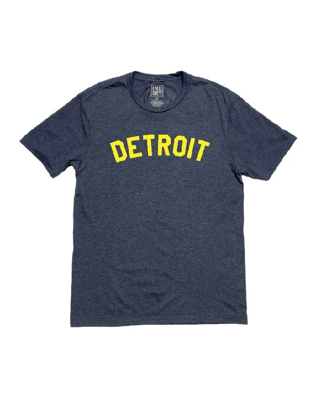 Men's Shirts with Floral PrintsInk Detroit Basic Tri Blend T-Shirt - Maize & Blue