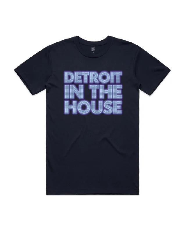 Men's Shirts with Asymmetrical HemlinesInk Detroit - DETROIT IN THE HOUSE - T-Shirt - Midnight Navy