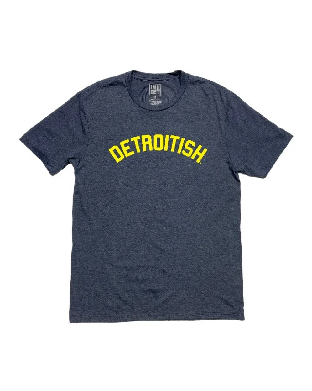 Men's Shirts with Appliquéd SleevesInk Detroit Detroitish T-Shirt - Maize & Blue