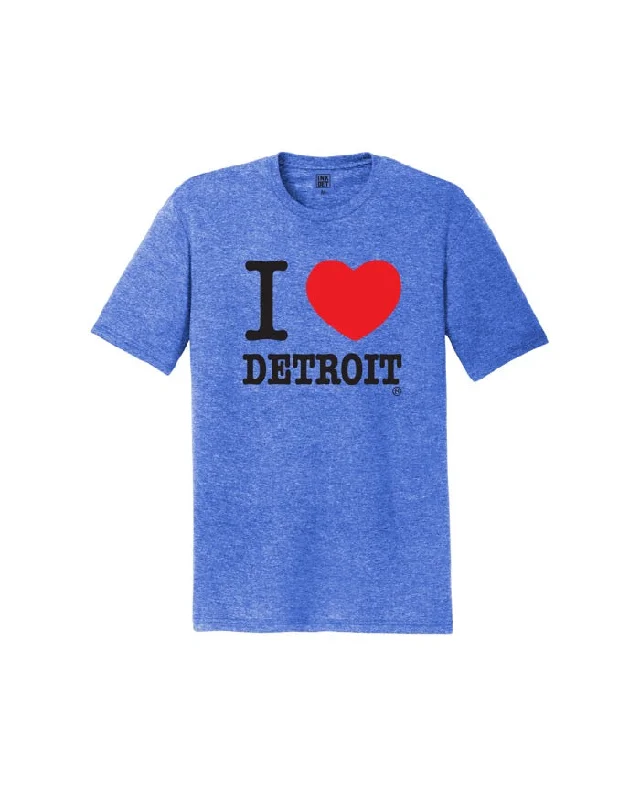 Stylish Men's HenleysInk Detroit - I Love Detroit T-Shirt - Blue