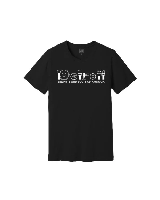 Patterned Men's Hawaiian ShirtsInk Detroit - Nuts and Bolts T-Shirt - Black