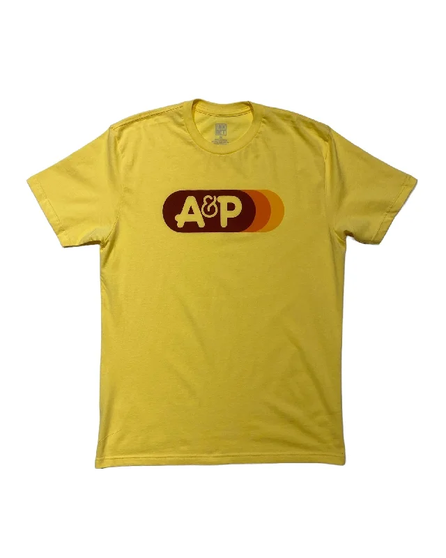 Men's Shirts with Velcro ClosuresInk Detroit - Vintage A&P Grocery Store T-Shirt - Banana Cream