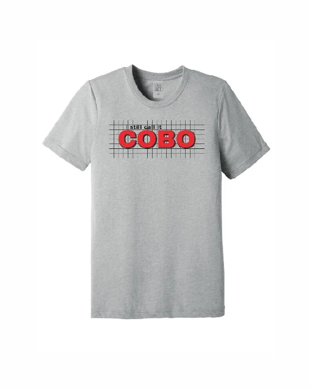 Men's Shirts with Cowl NecksInk Detroit Vintage Cobo T-Shirt - Heather Silver