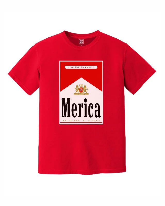 Men's Shirts with Button-Down PocketsINK - Merica T-Shirt - Red