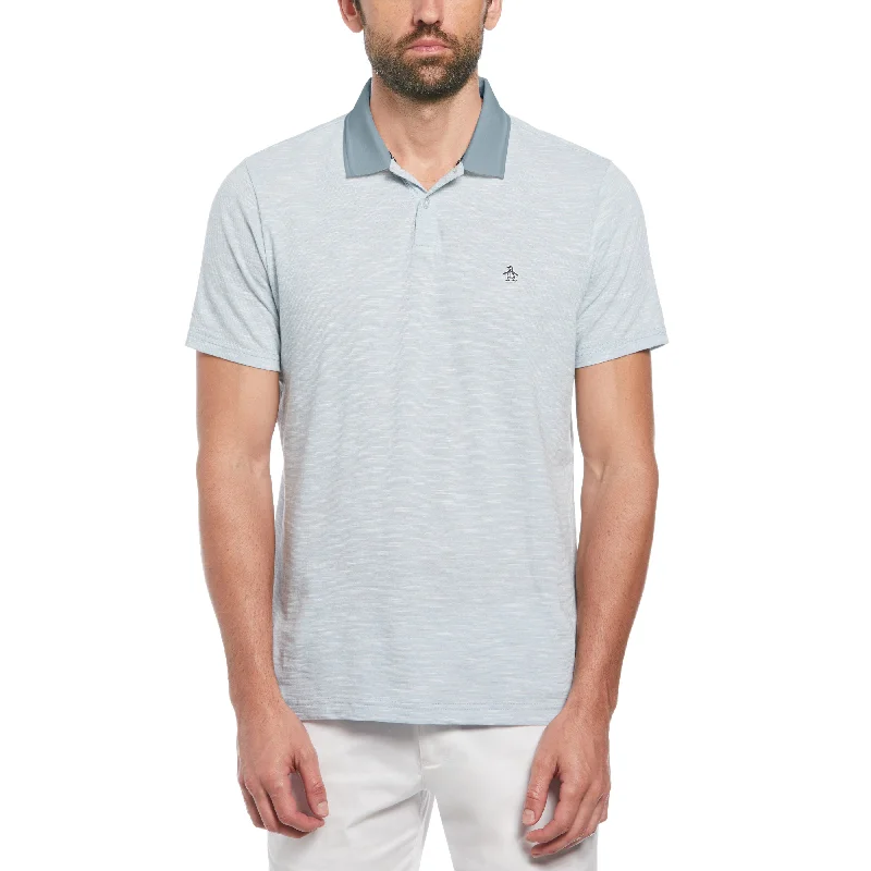 Men's Shirts with Button-Down CollarsJersey Slub Polo