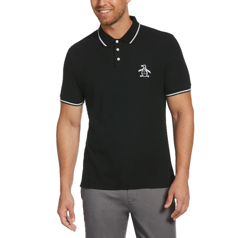 Warm Men's Fleece-Lined TopsMega Pete Pique Polo