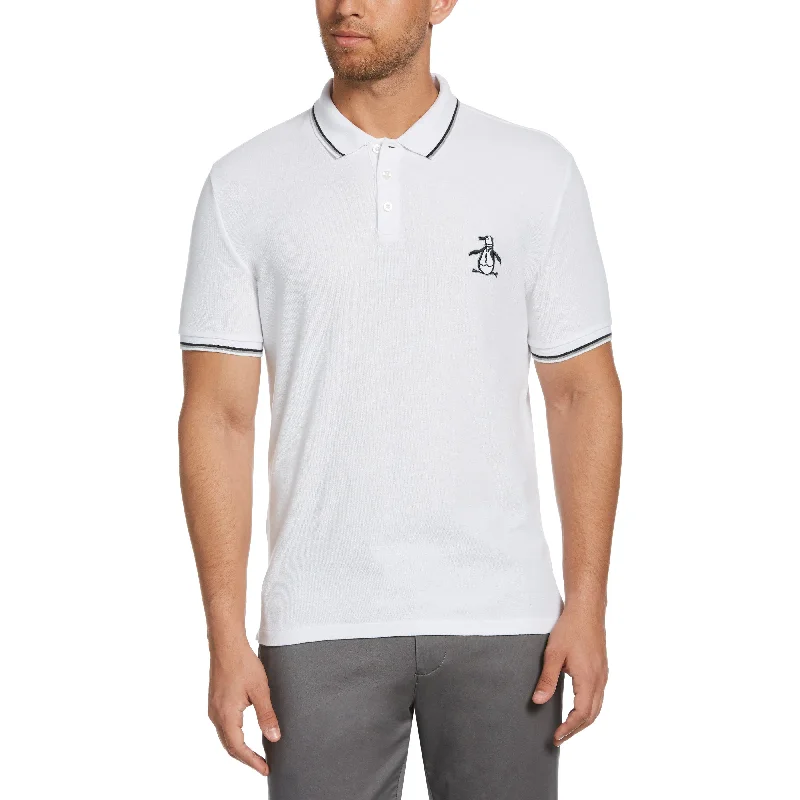 Men's Shirts with Rounded HemlinesMega Pete Pique Polo