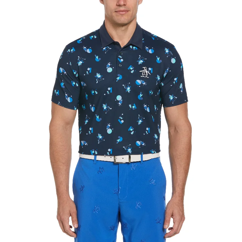 Men's Sleeveless TopsMemphis Pete Print Golf Polo