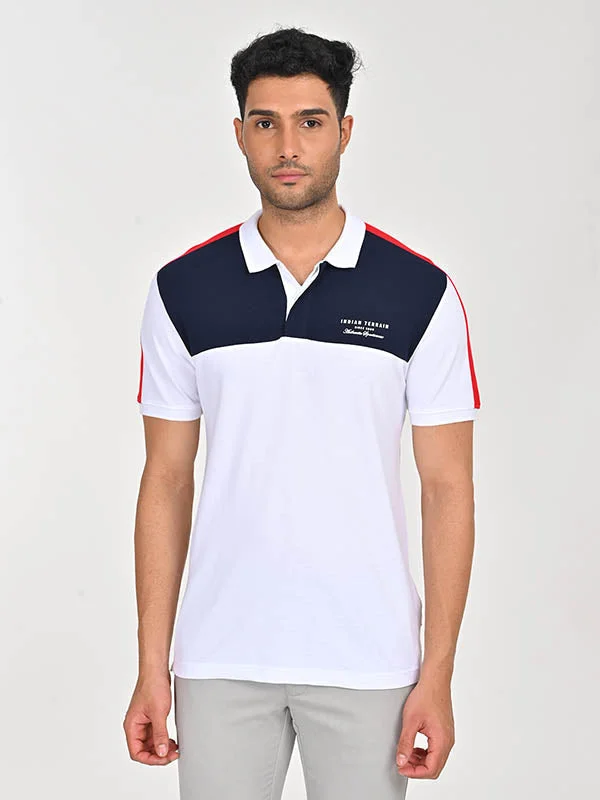 Men's Shirts with Geometric PatternsMen Color Block Polo T-Shirt