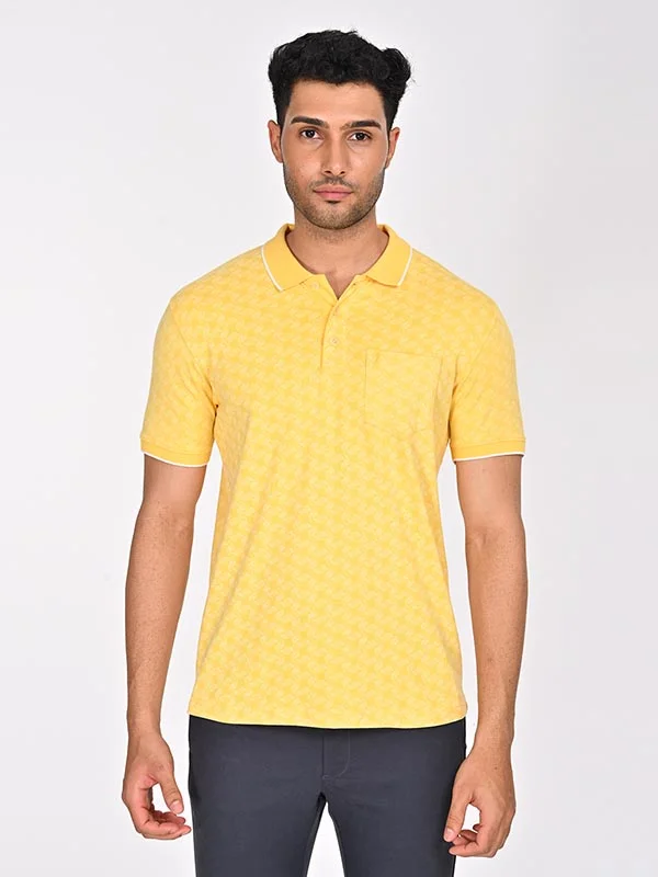 Men's Shirts with Convertible CollarsMen Printed Polo T-Shirt