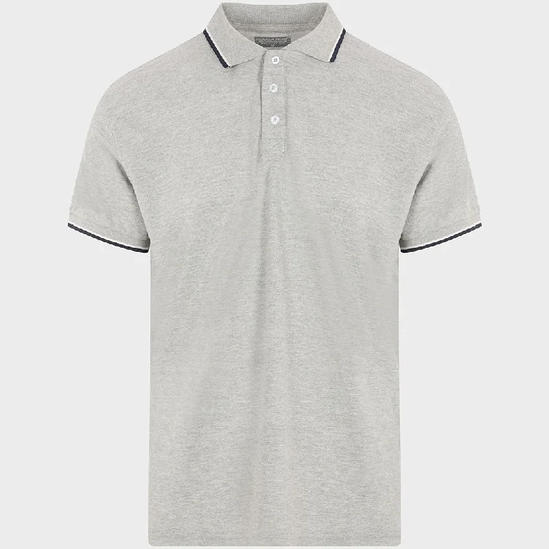 Solid-Colored Men's ShirtsMen`s Tipped Collar Polo Grey