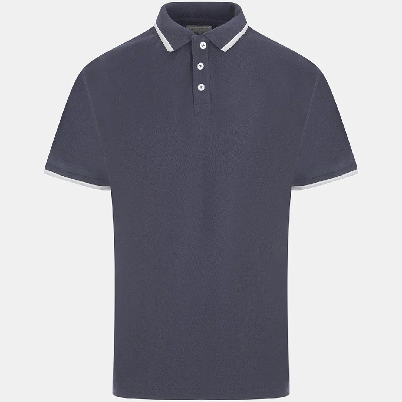 Layered Men's VestsMen`s Tipped Collar Polo Navy