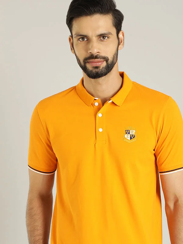 Men's Shirts with Appliquéd SleevesMen Solid Polo T-Shirt